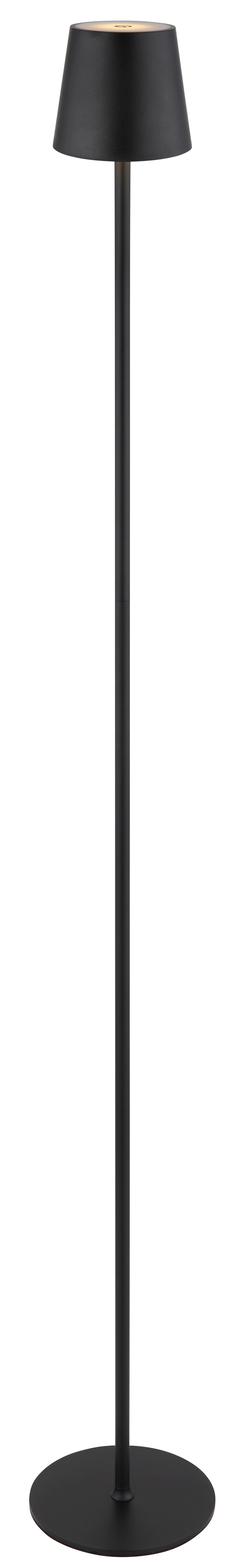 Akku-Stehleuchte 58438sg - Opal/Schwarz, Basics, Kunststoff/Textil (16/120cm) - Globo
