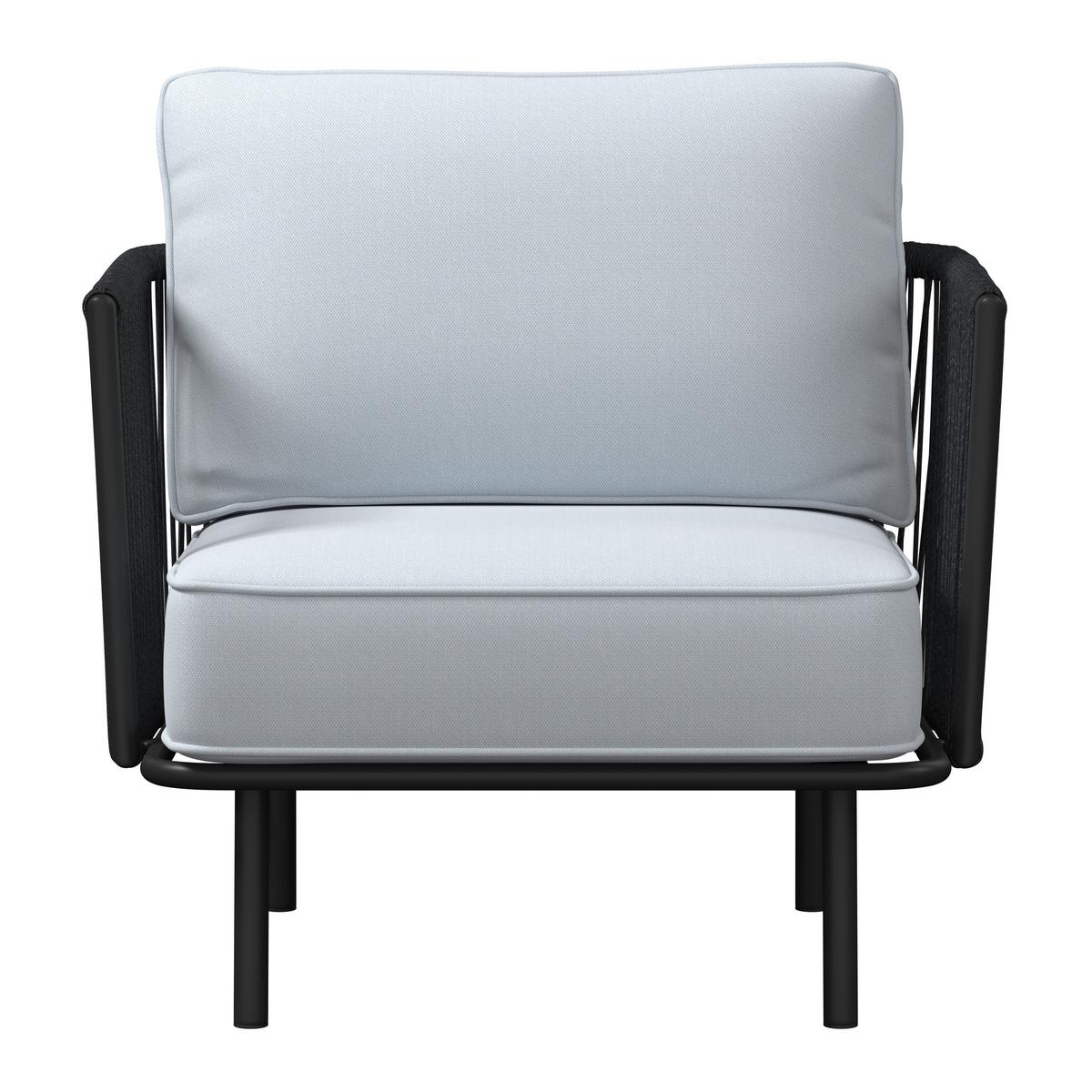 Loungegarnitur Montana - Schwarz, MODERN, Holz/Kunststoff - Beldano