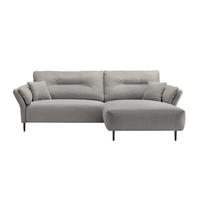 Ecksofa Piatelli Grau S: 269x172 cm - Schwarz/Grau, MODERN, Textil (269/172cm) - MID.YOU