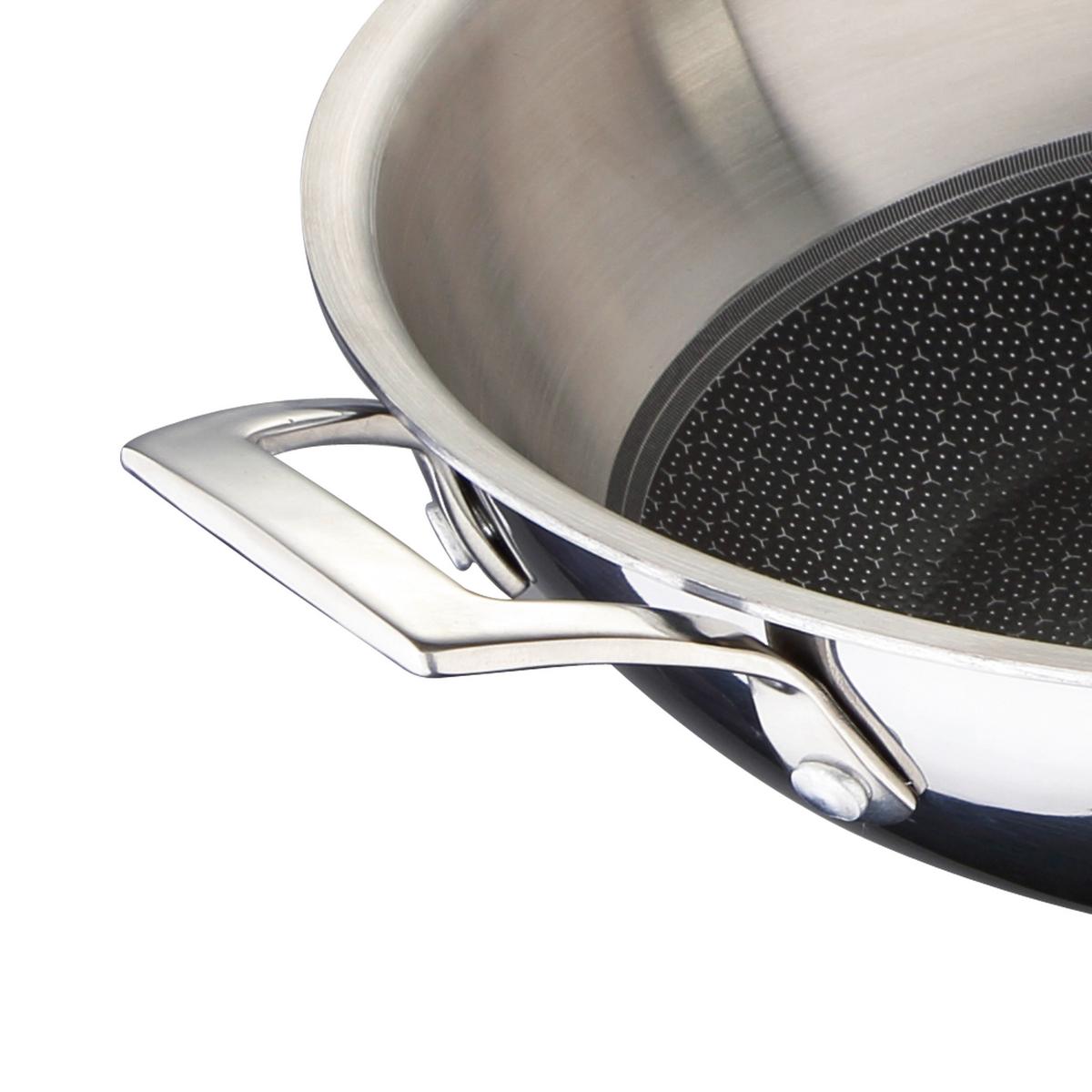 Wok Hi-Tech 3 Ø 53 cm Edelstahl Antihaftbeschichtet - Edelstahlfarben/Schwarz, Basics, Metall (53/29,5/9cm) - Masterpro