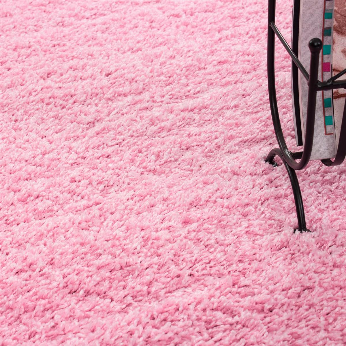 Hochflorteppich Life - Rosa, KONVENTIONELL, Textil (200/200cm) - Novel