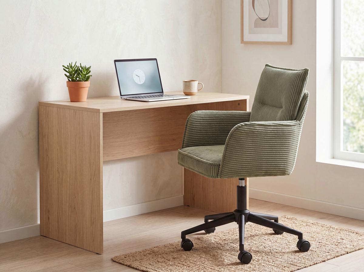 Drehstuhl Valencia Grün B: 58,5 cm - Schwarz/Grün, MODERN, Textil/Metall (58,5/88/95/63cm) - Livetastic