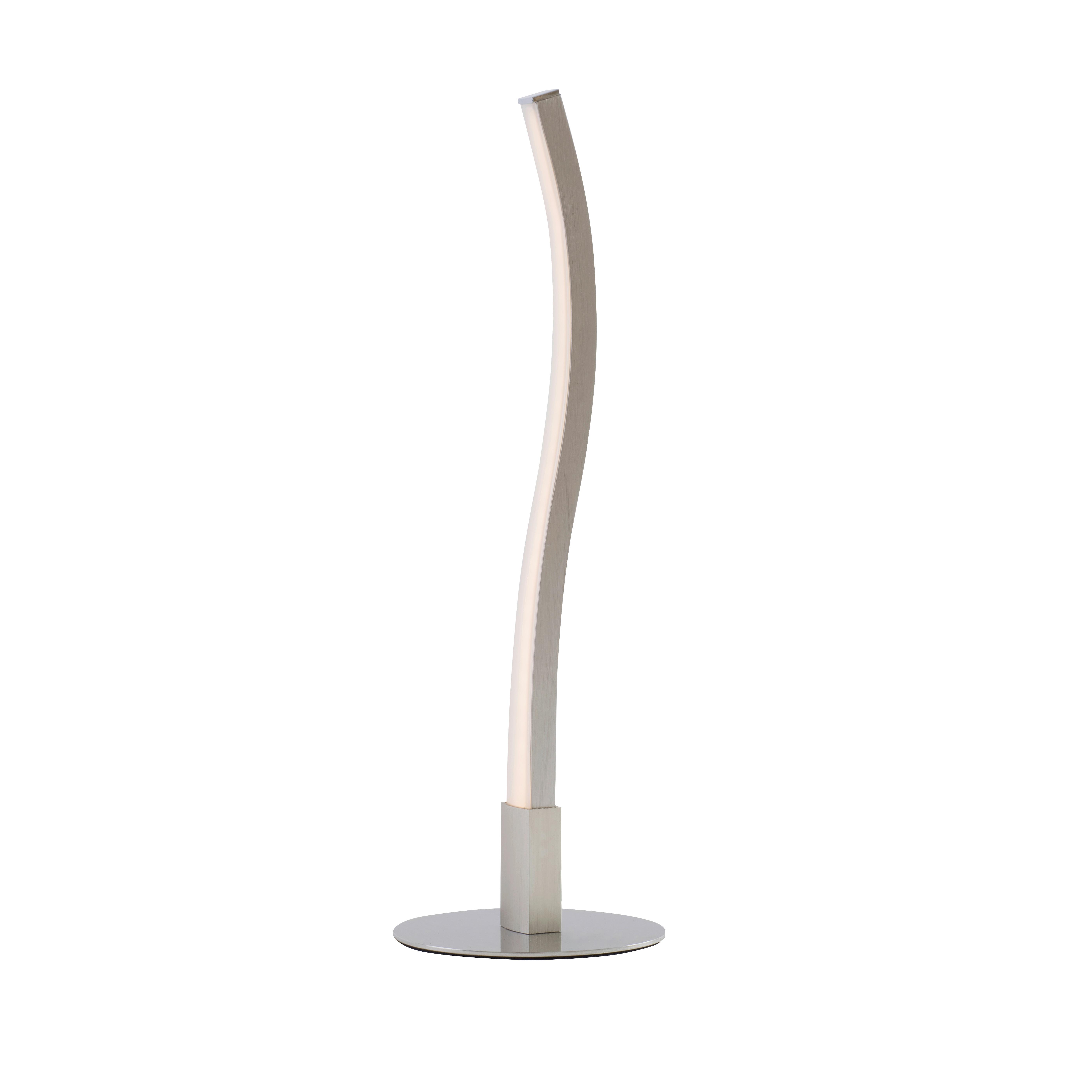 LED-Tischleuchte Eu5432sn - Silberfarben, Basics, Kunststoff/Metall (10/30.5cm)