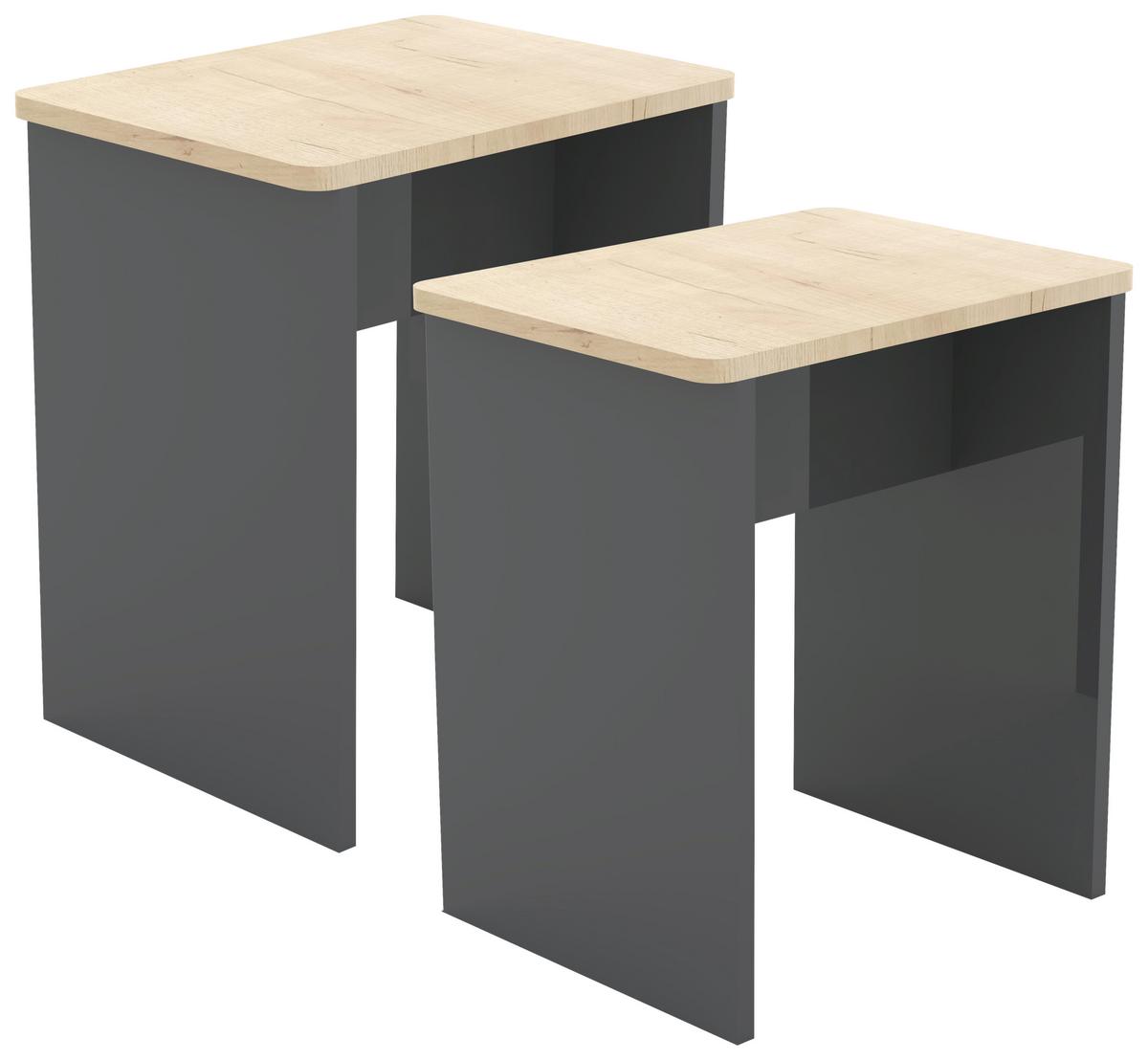 Hocker Esal Anthrazit H: 45 cm Esal - Anthrazit, MODERN, Holzwerkstoff (40/45/30cm) - MID.YOU
