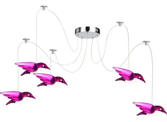 LED-Deckenleuchte Vogel Pink - Pink, MODERN, Kunststoff/Metall (20cm) LED-Deckenleuchte Vogel Pink - Pink, MODERN, Kunststoff/Metall (20cm)