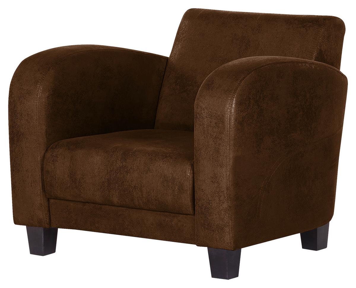 Sitzgarnitur Antis Braun B: 92 Cm - Dunkelbraun/Braun, Design, Textil (92/80/89cm) - Livetastic