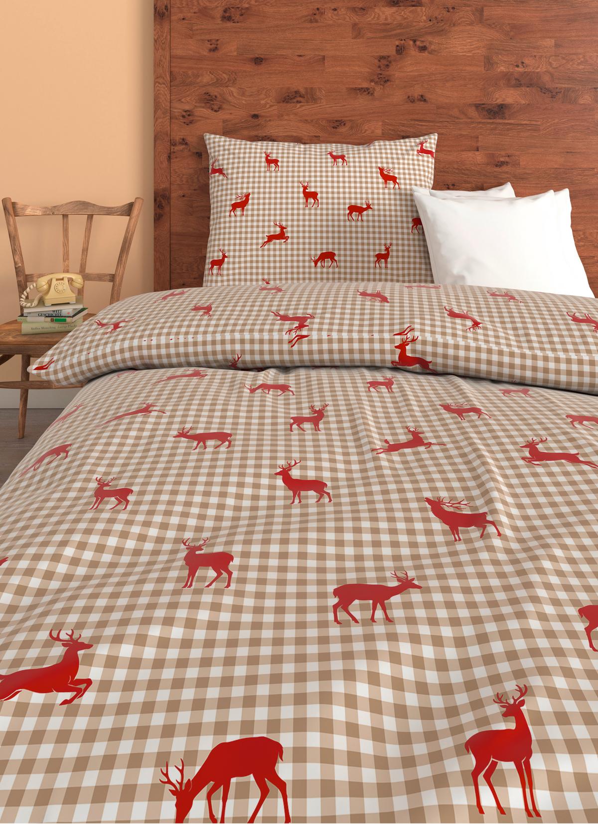 BETTWÄSCHE RUDOLPH - Beige/Rot, ROMANTIK / LANDHAUS, Textil - James Wood