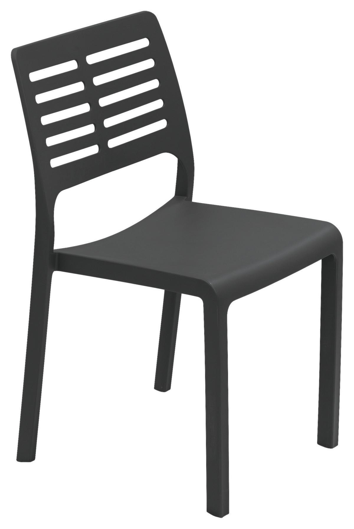 Gartenstuhl Mistral Anthrazit - Anthrazit, Basics, Kunststoff (46,5/82/52,5cm)