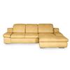 Ecksofa Isona Gelb Chenille - Chromfarben/Gelb, Design, Textil (286/165cm) - Livetastic