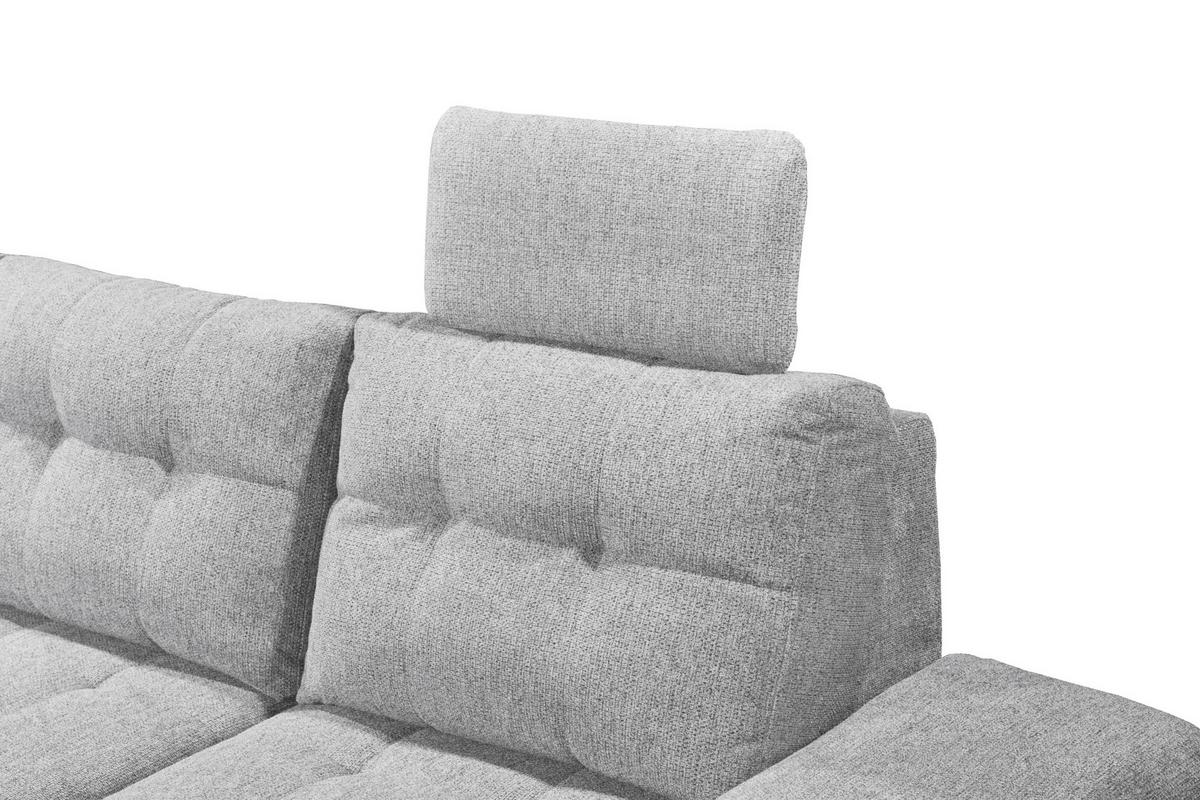 Sedacia súprava DURBAN U, ľavá, svetlosivá - čierna/svetlosivá, Konventionell, textil/plast (218/324/170cm) - MID.YOU