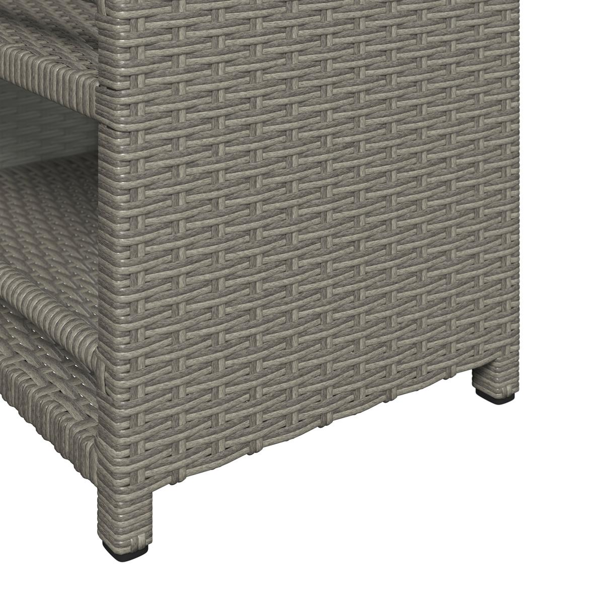 Loungegarnitur Mentone - Grau, MODERN, Kunststoff/Textil (120/90/60cm) - Beldano