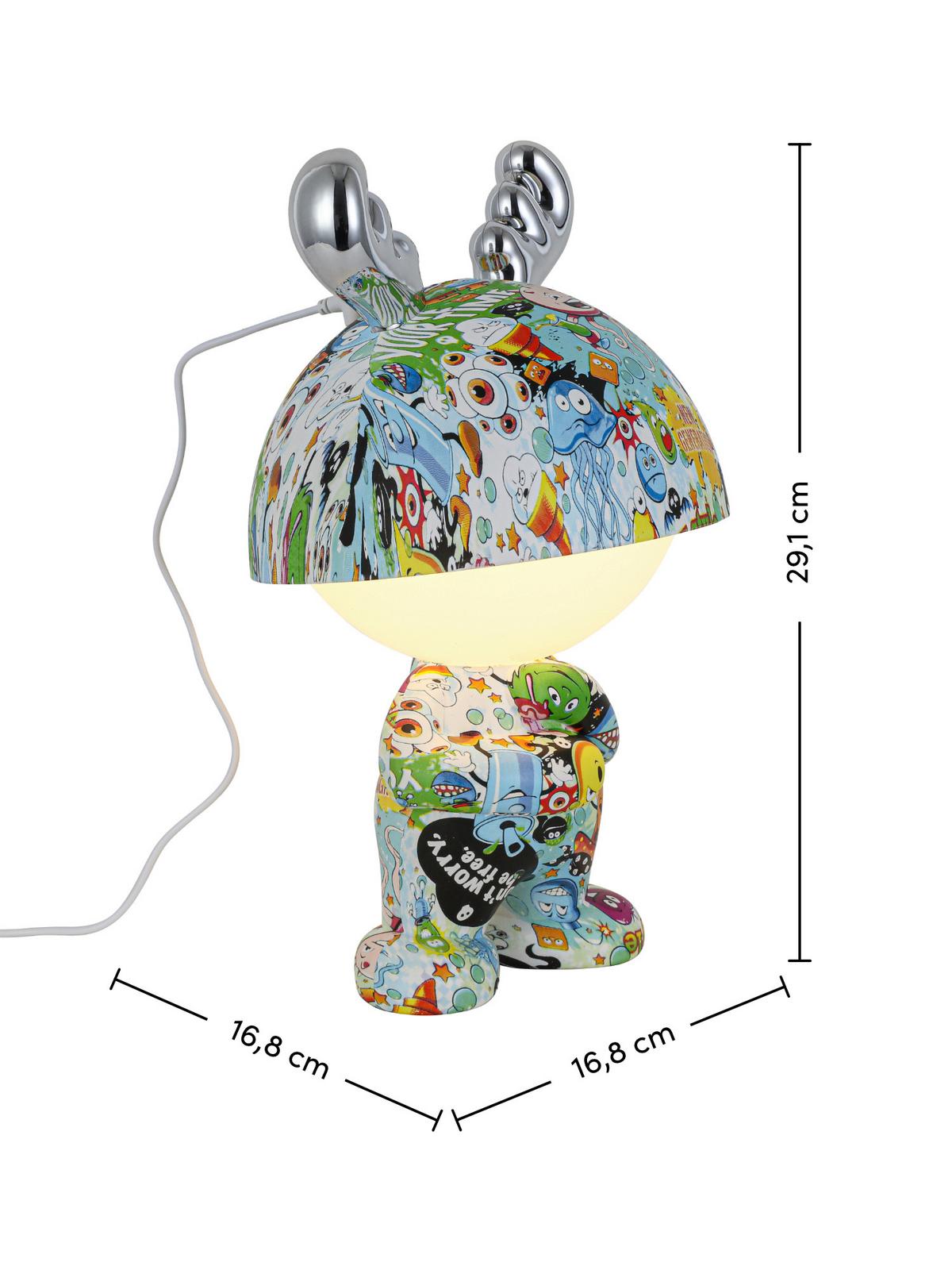 DEKORAČNÍ LED SVÍTIDLO LEA - barvy chromu/vícebarevná, Moderní, kov/plast (17/30cm) - Mömax