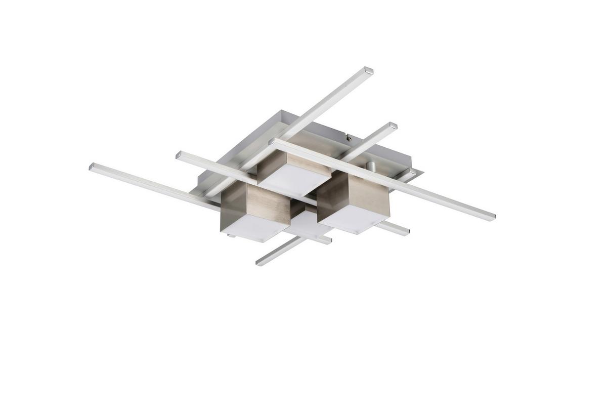 Led-deckenleuchte 647810407 Roger - Alufarben/Nickelfarben, Design, Metall (70/11,5cm) - Trio Leuchten