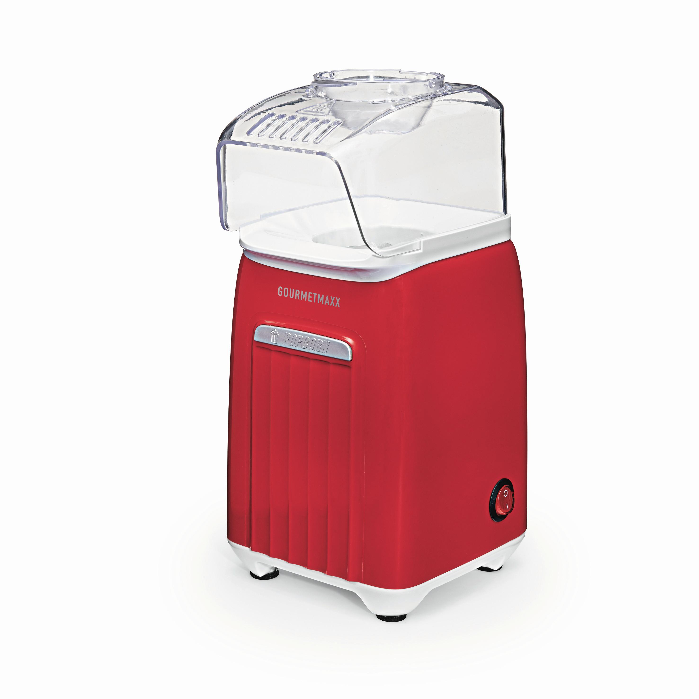 POPCORNMASCHINE 1200W, 40g Füllmenge - Rot/Weiß, Basics, Kunststoff/Metall (14,3/12,3/27cm) - GOURMETMAXX