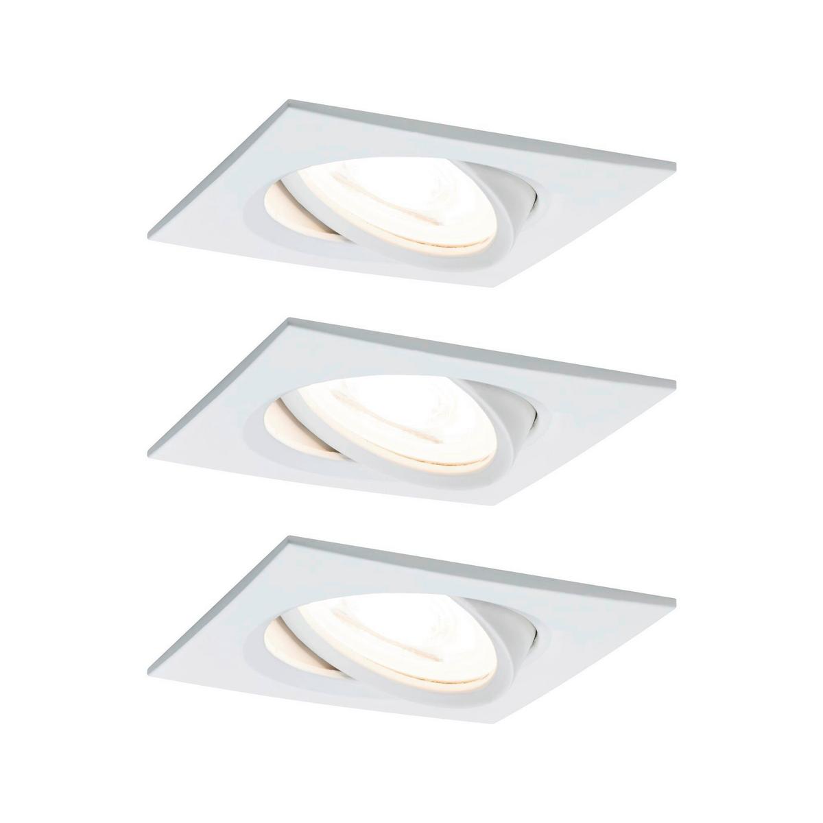 Deckenleuchte 3er-Set B: 8,4 cm 1-Flammig, Quadratisch - Basics (8,4cm) - Paulmann