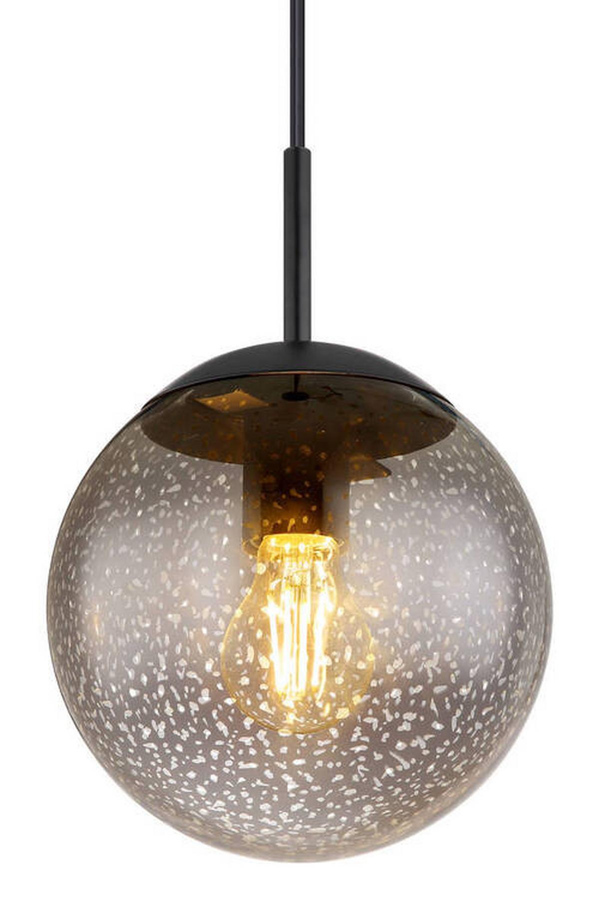 Hängeleuchte 15881h - Schwarz/Grau, Design, Glas/Kunststoff (20/120cm) - Globo