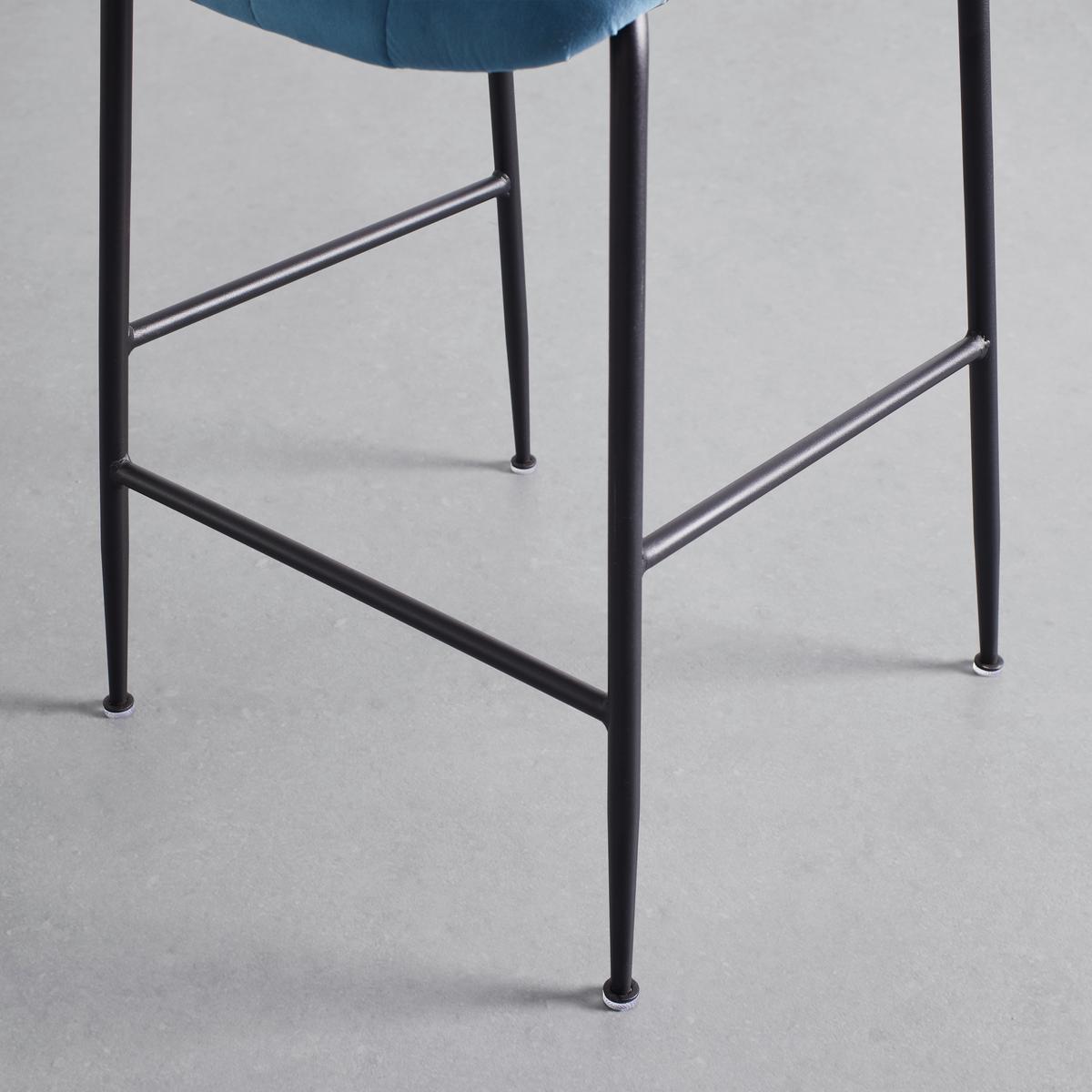 Barová stolička TYLOR modrá - modrá/čierna, Modern, kov/drevo (48/102/52cm) - Modern Living