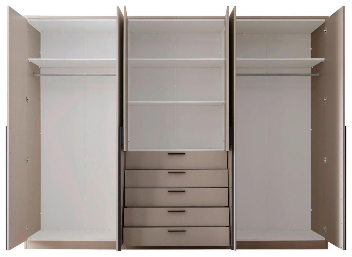 Kleiderschrank Arnis Kaschmir Dekor, Grau, B: 270cm - Kaschmir, KONVENTIONELL, Holzwerkstoff (270/210/52cm) - James Wood