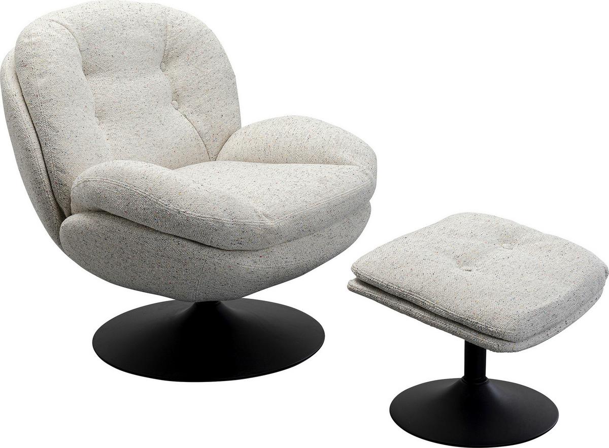 Sesselset Stanford Grau B: 84 Cm - Schwarz/Grau, MODERN, Textil (84/81/84cm) - Kare-Design