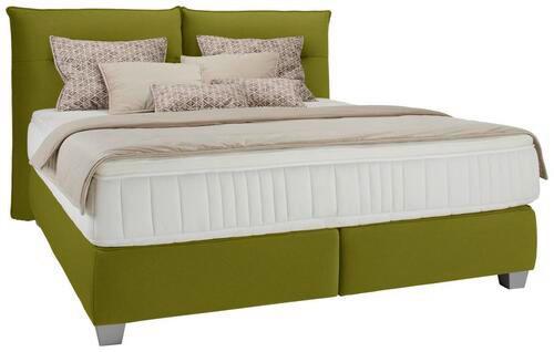 Posteľ boxspring Fog 160x200cm,olivová - olivovozelená/strieborná, Lifestyle, textil/plast (160/200cm) - Premium Living