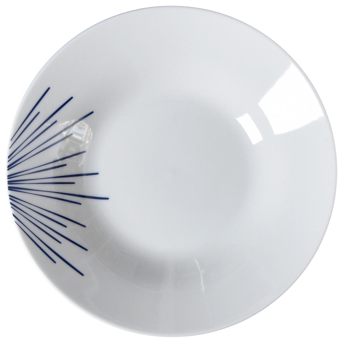 Suppentellerset Mathilda - Blau/Weiß, Trend, Keramik (20cm) - Ondega