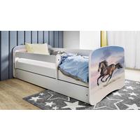 Kinder-/Juniorbett Babydreams inkl. Matratze 80x160 - Birkefarben/Weiß, MODERN, Holz/Holzwerkstoff (80/160cm) - MID.YOU