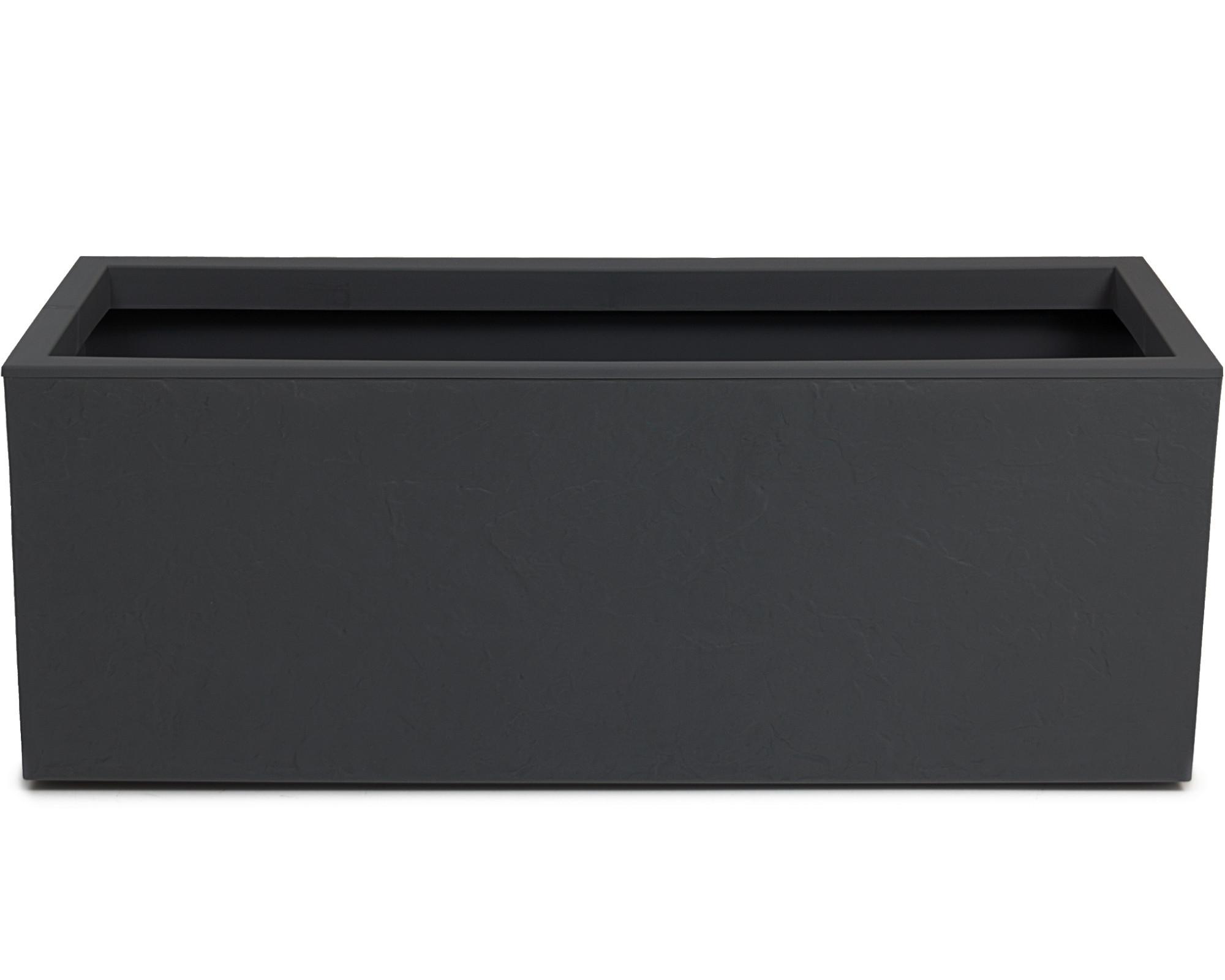 Übertopf Kunststoff Anthrazit Wetter-/ Und Uv-Beständig - Anthrazit, Basics, Kunststoff (80/30/30cm)