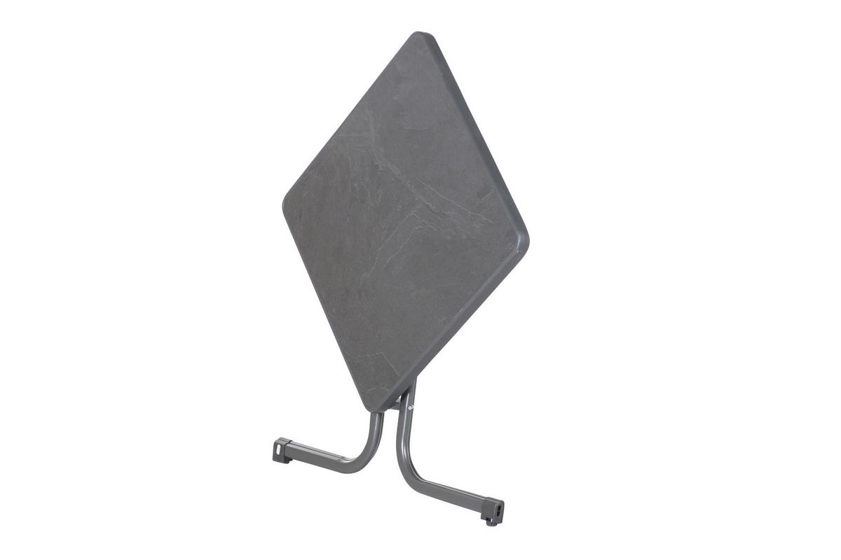 Gartentisch Klappbar Holzwerkstoff/metall L 70 Cm - Grau, MODERN, Holzwerkstoff/Metall (70/70/72cm) - Sieger
