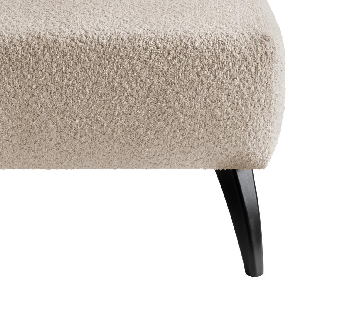 Hocker Colori Beige B: 66 cm - Beige/Schwarz, MODERN, Holz/Textil (66/44/66cm) - MID.YOU
