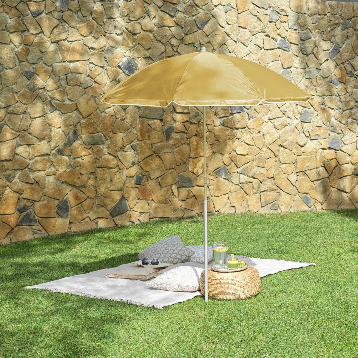 Sonneschirm Sophie II Dh: 180x190 cm Gelb - Gelb/Anthrazit, KONVENTIONELL, Textil/Metall (180/190cm) - Ondega