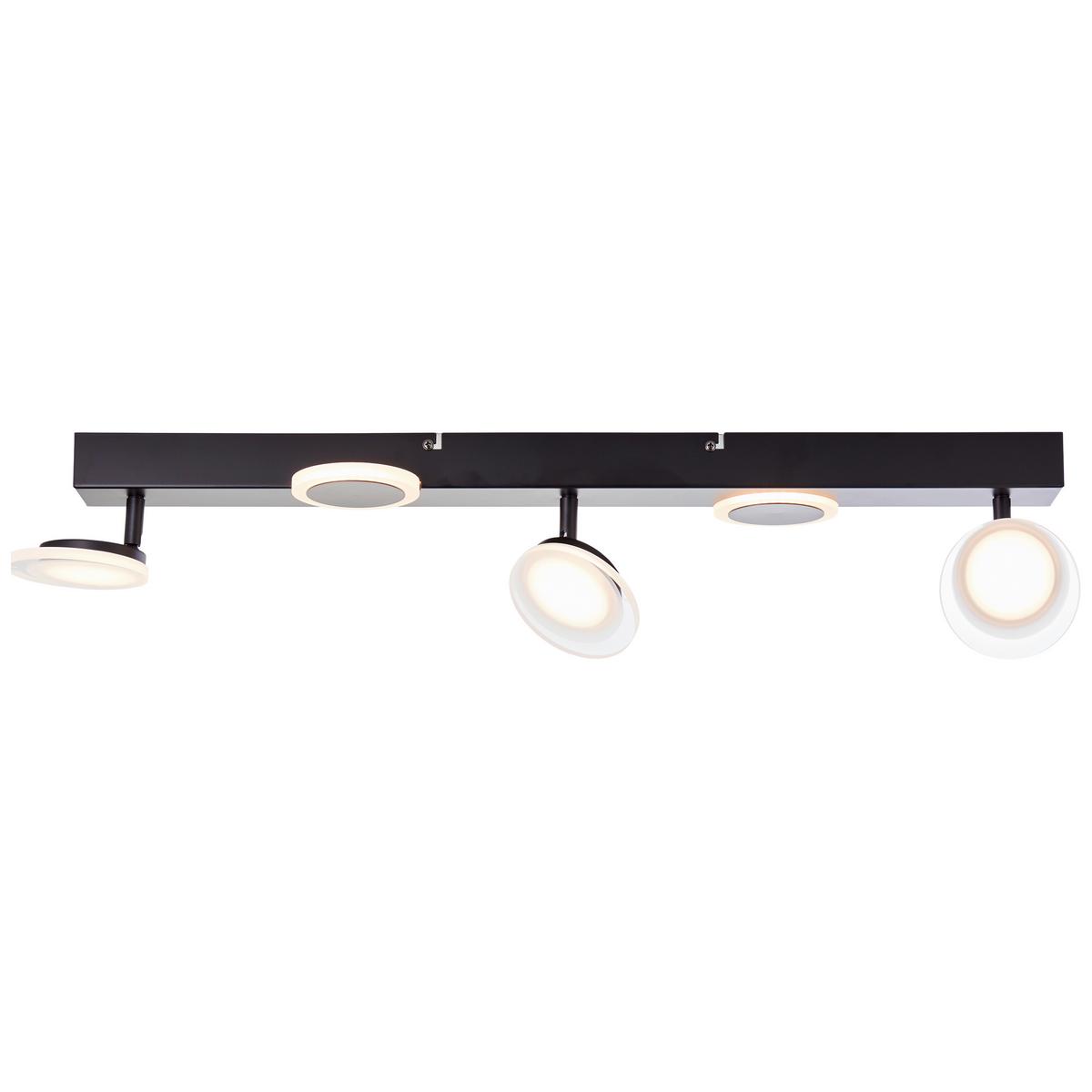 LED-Strahler Meriza 3-Flammig verstellbar L: 70 cm - Schwarz, Design, Kunststoff/Metall (16/70/15cm) - Brilliant