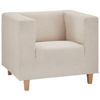 Křeslo SAM, krémový manšestr - barvy dubu/béžová, Moderní, dřevo/textil (98/79/84cm) - Mömax