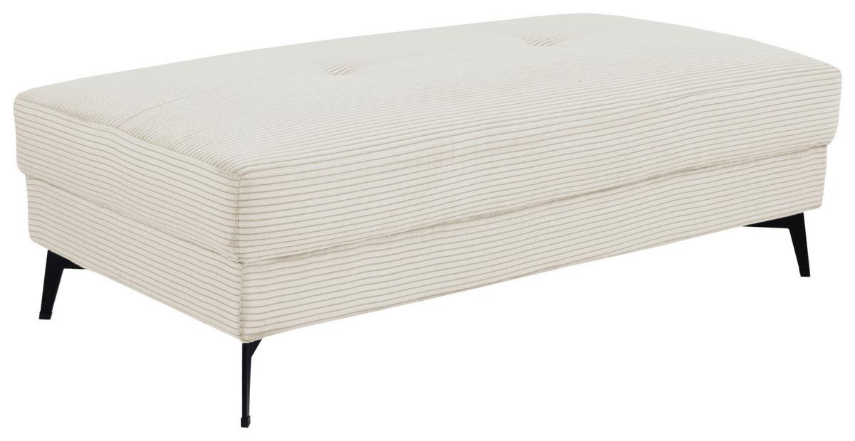 Hocker Zero Creme B: 140 cm - Creme/Schwarz, Trend, Textil (140/46/80cm)
