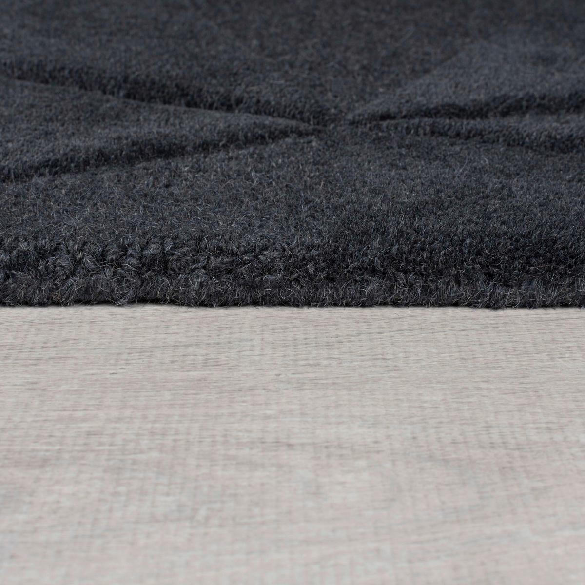 Wollteppich 503119373449 - Grau, Basics, Textil (160/230cm)