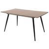 Esstisch Ausziehbar Barbuda Lxb: 160x90 Cm Walnuss Dekor - Walnussfarben/Schwarz, MODERN, Holzwerkstoff/Metall (160-200/90/76cm) - MID.YOU
