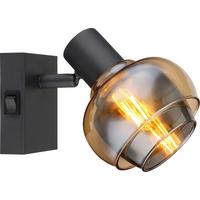 Strahler Sina - Bernsteinfarben/Schwarz, MODERN, Glas/Metall (10,5/12,5cm) - James Wood