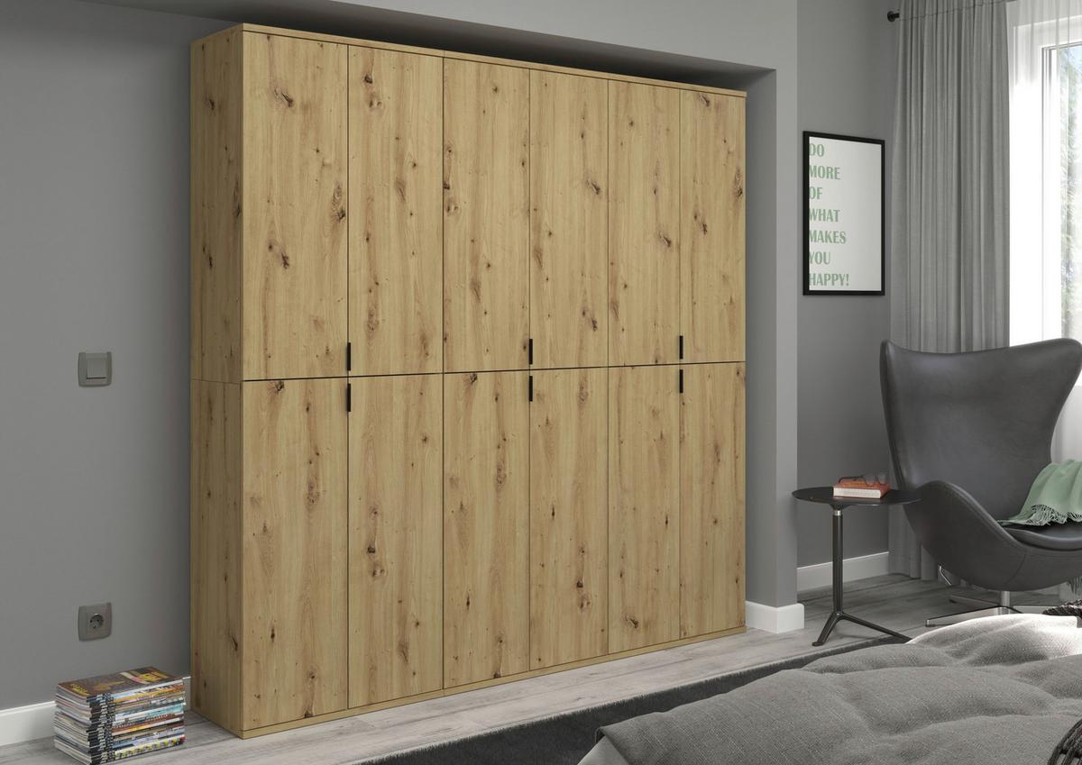 Garderobenschrank Projekt X Eiche Artisan B: 183 cm - KONVENTIONELL, Holzwerkstoff (183/193/34cm) - MID.YOU
