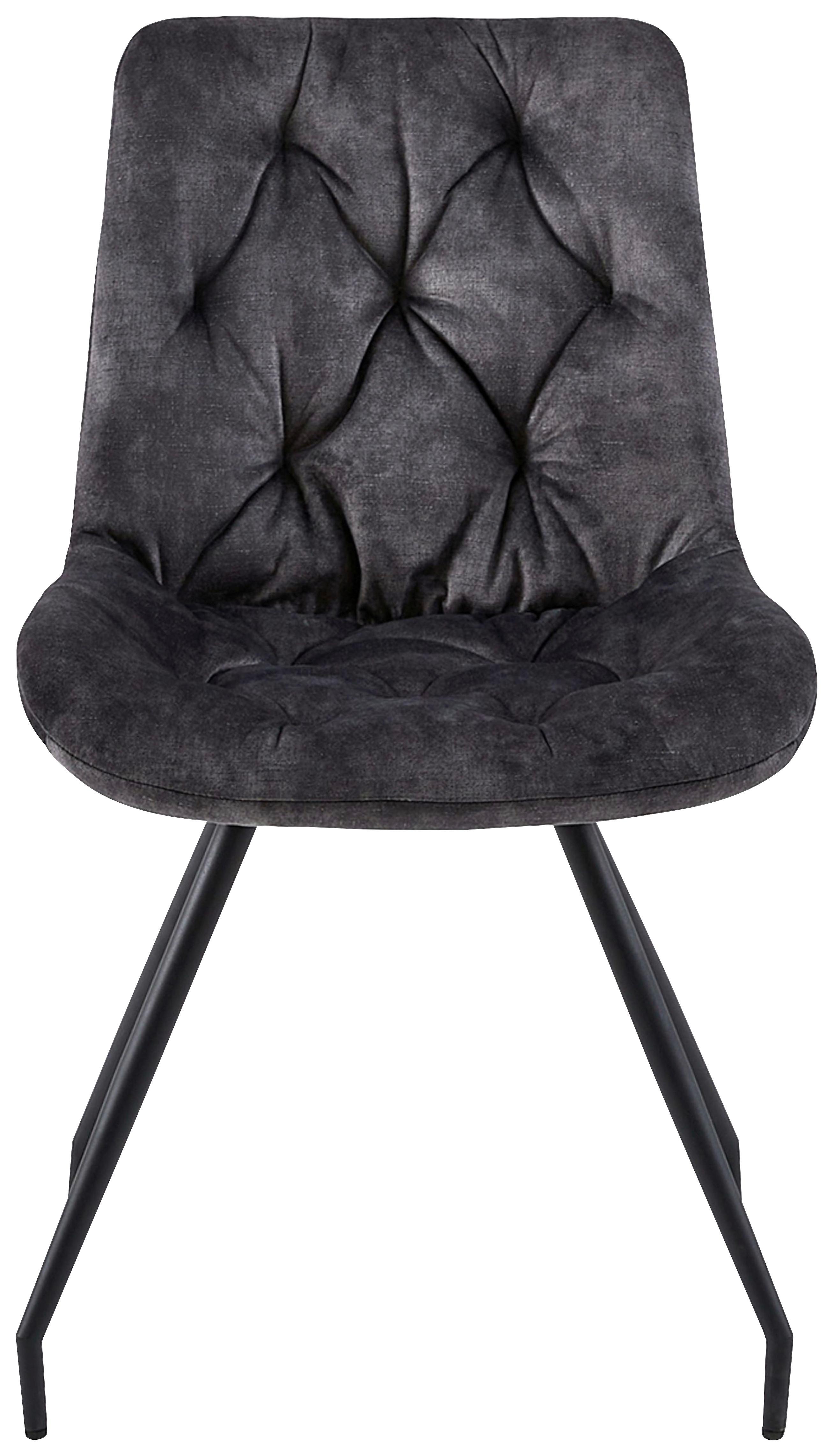 Négylábú Szék Clara - Arany/Szürke, modern, Fa/Fém (51/88/63cm)