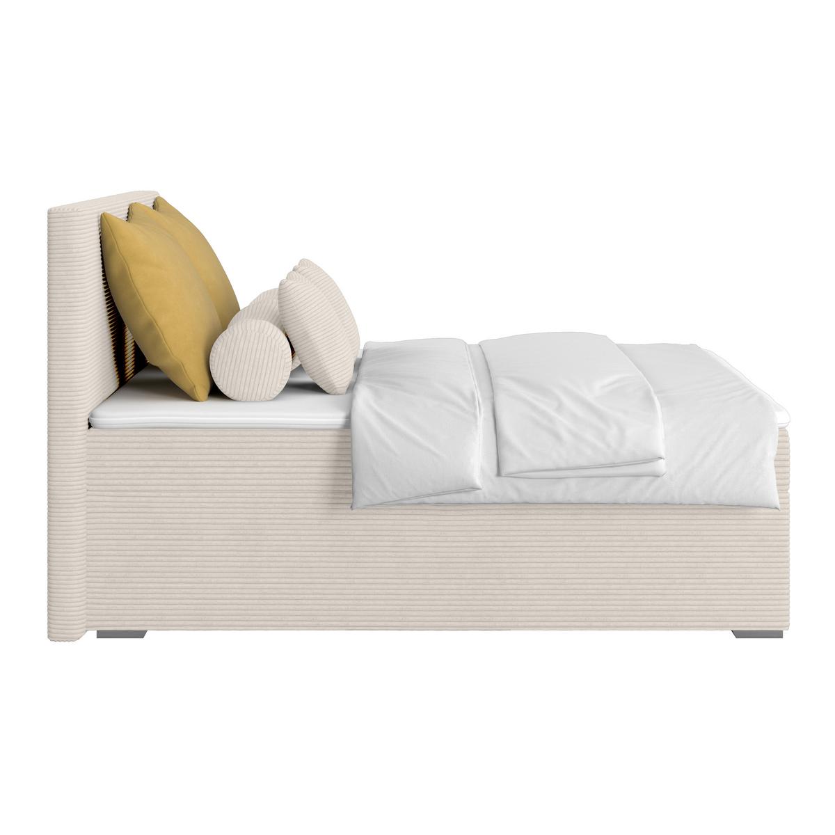 Kárpitozott Ágy Adria 160/200cm - Pezsgő, Konventionell, textil/fa (160/200cm)