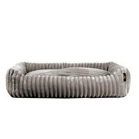 Hundebett Kuschelsofa Deluxe Grau, LxBxH: 70x50x15 cm - Grau, Basics, Textil (70/50/15cm)