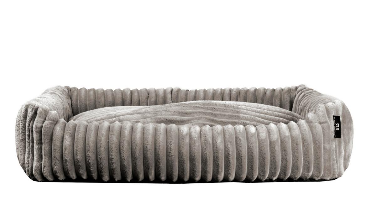 Hundebett Kuschelsofa Deluxe Grau, LxBxH: 70x50x15 cm - Grau, Basics, Textil (70/50/15cm)