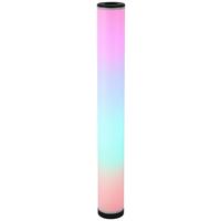 Led-stehlampe Demi Dimmbar, Schwarz/weiß Mit Farbwechsler - Transparent/Schwarz, MODERN, Kunststoff (13/104cm) - Luca Bessoni