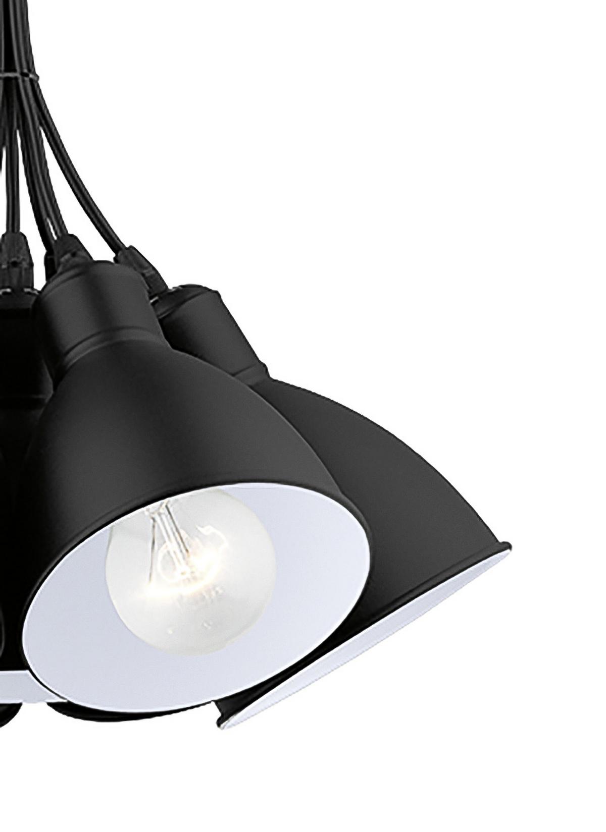 Hängeleuchte Priddy H: 110 Cm 7-Flammig - Schwarz, MODERN, Metall (38,5/110cm)