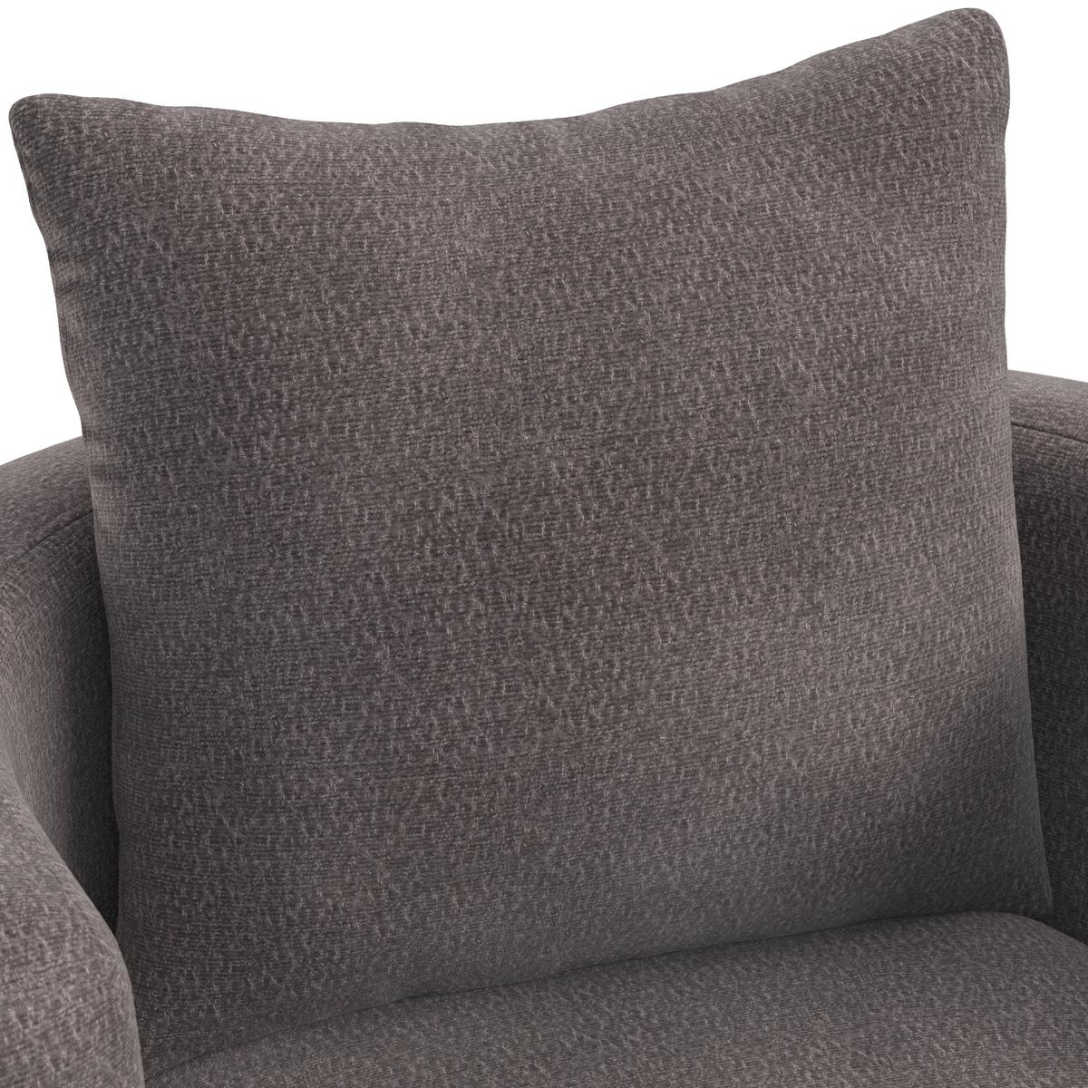 Relaxační křeslo MARIETA, hnědá žinylka, max.140 kg - černá/hnědá, Moderní, kov/dřevo (76/84/78cm) - Bessagi Home