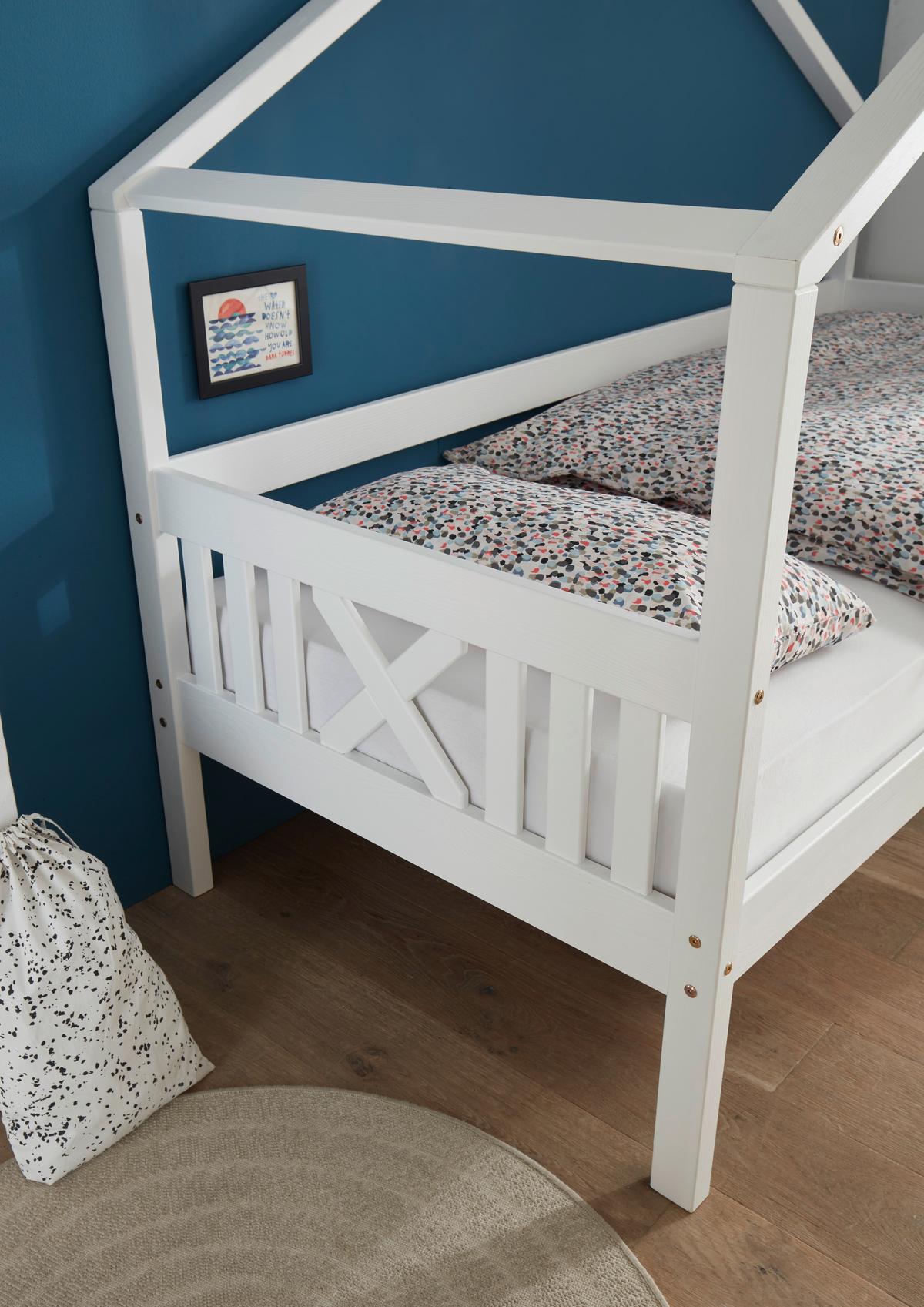 Hausbett Susa Weiss - Weiß, MODERN, Holz (90/200cm) - Livetastic