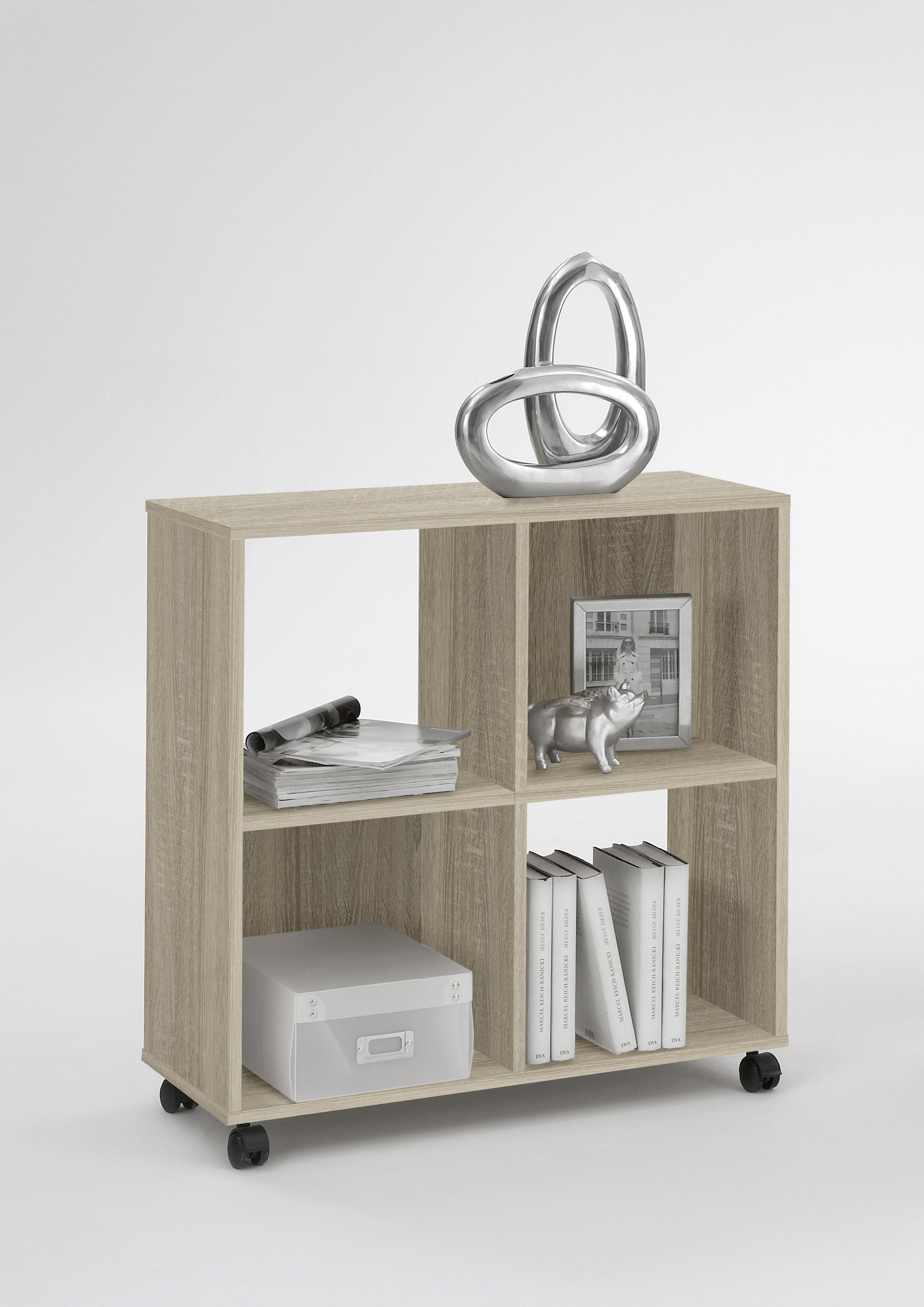 Regál Sprint - farby duba, Moderný, kompozitné drevo/plast (72/78/33cm)