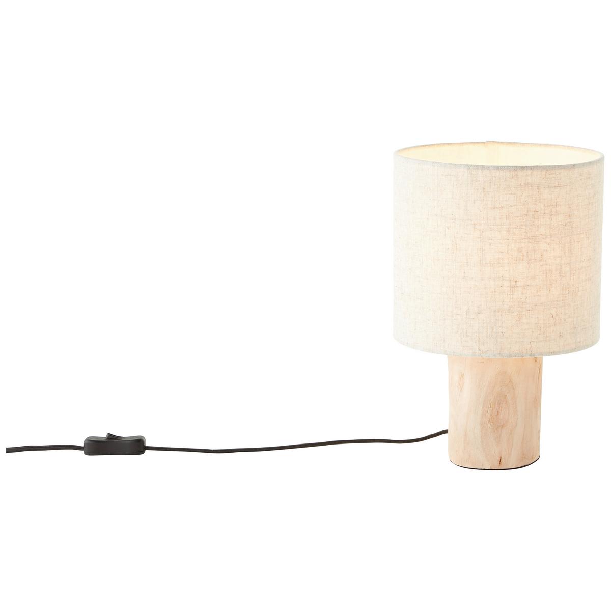 Tischleuchte 93150/96 Pia - Naturfarben, Natur, Holz/Textil (20/30cm) - Brilliant