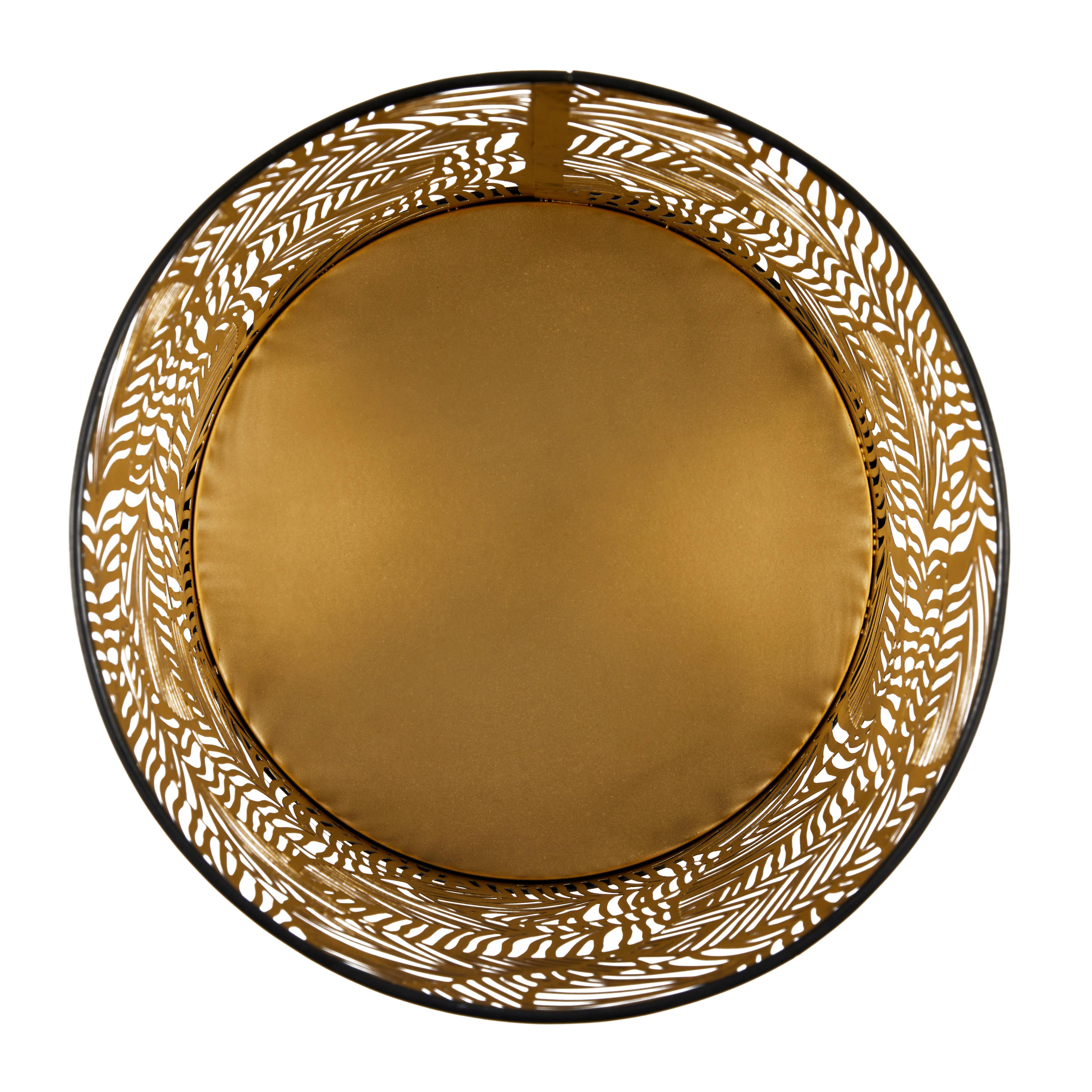 Laterne Denise Metall Schwarz/gold H: 70 Cm - Goldfarben/Schwarz, MODERN, Metall (23/70cm) - James Wood