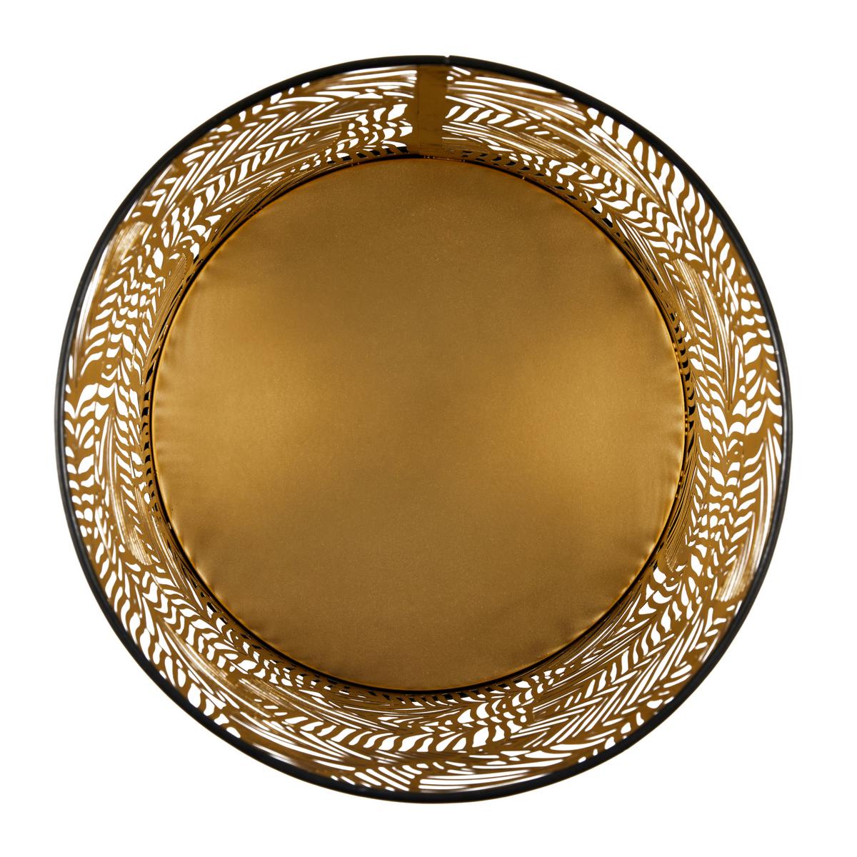 Laterne Denise Metall Schwarz/Gold H: 70 cm - Goldfarben/Schwarz, MODERN, Metall (23/70cm) - James Wood