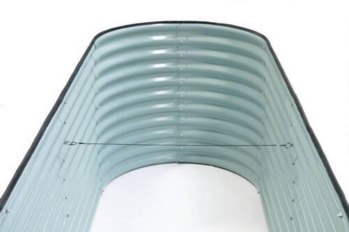 Vyvýšený záhon oval, 240cm - antracitová, Basics, kov (240/82/80cm)